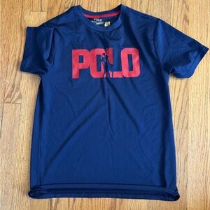 Polo by Ralph Lauren Kids Tee in Deep Blue with Red Logo
